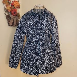 Zebra Print light weight lined shirt jacket - Medium NWT